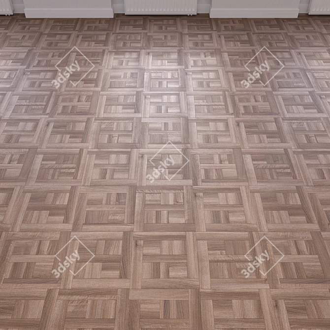 High-Quality Wooden Floor Model 3D model image 4