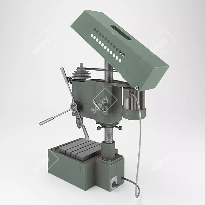 Industrial Drill Machine 2M112 3D model image 3