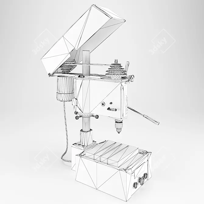 Industrial Drill Machine 2M112 3D model image 4