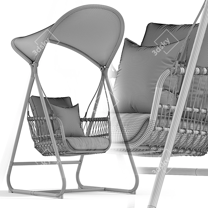 Modern GEMMA PIKE Swing Set 3D model image 7