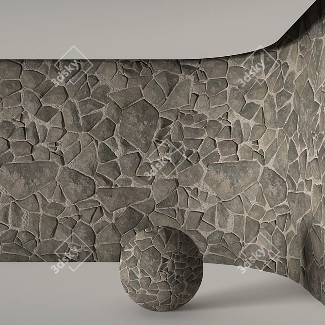 Field Stone 05 PBR Textures 3D model image 1