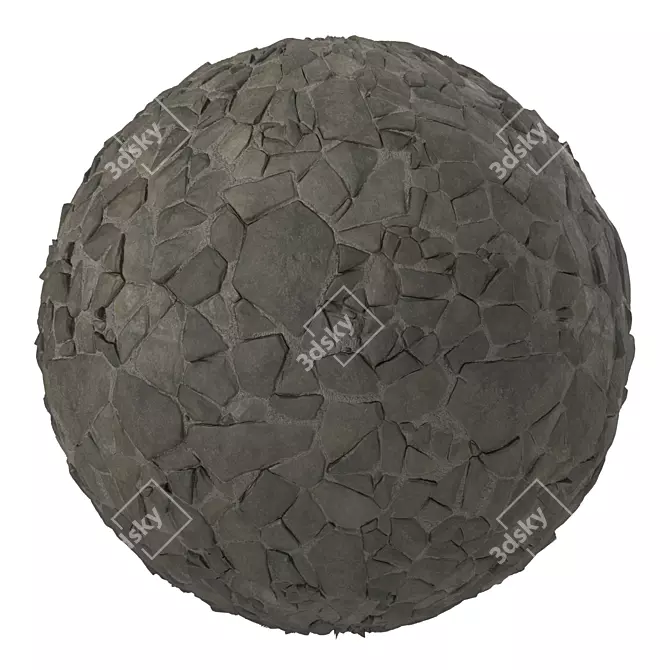 Field Stone 05 PBR Textures 3D model image 2