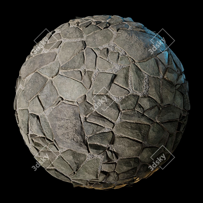 Field Stone 05 PBR Textures 3D model image 7