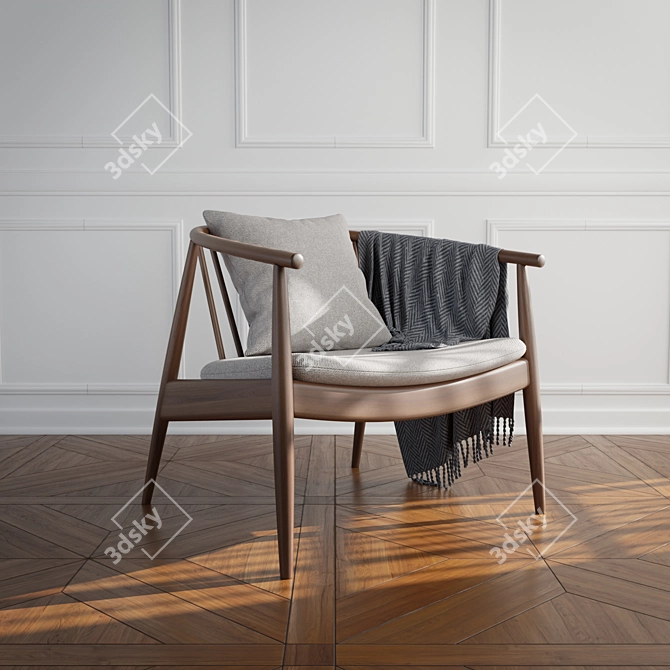 Elegant Reprise Chair Design 3D model image 2