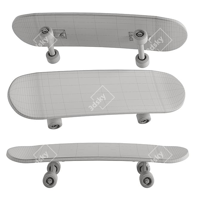 Slick 2016 Skateboard Model 3D model image 3