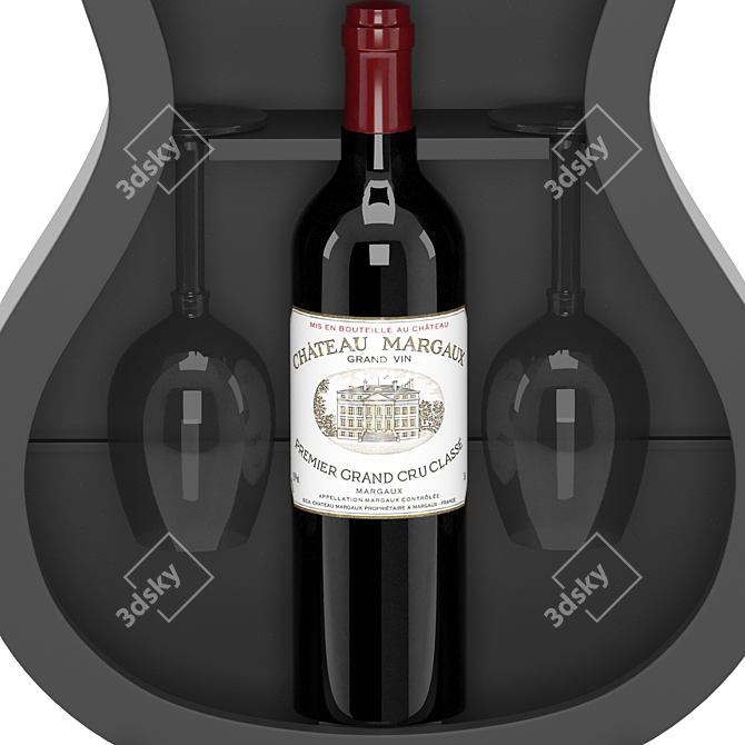 "Melodic Guitar Wine Holder 3D model image 3