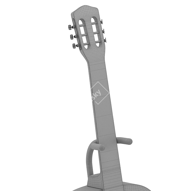 "Melodic Guitar Wine Holder 3D model image 7