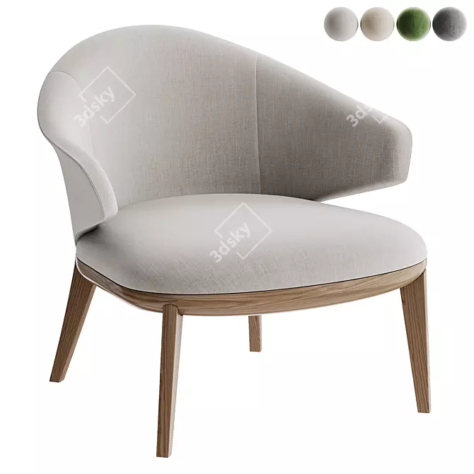 Erika Armchair 3D Model Kit 3D model image 1