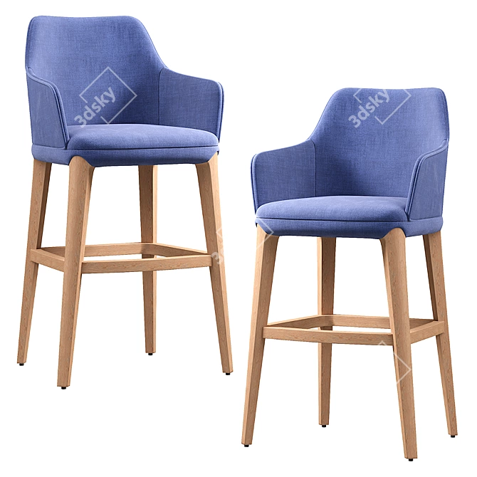 Modern Design Sabien Bar Stool 3D model image 3