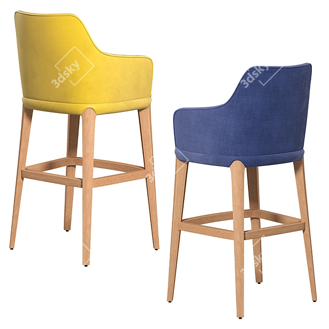 Modern Design Sabien Bar Stool 3D model image 4