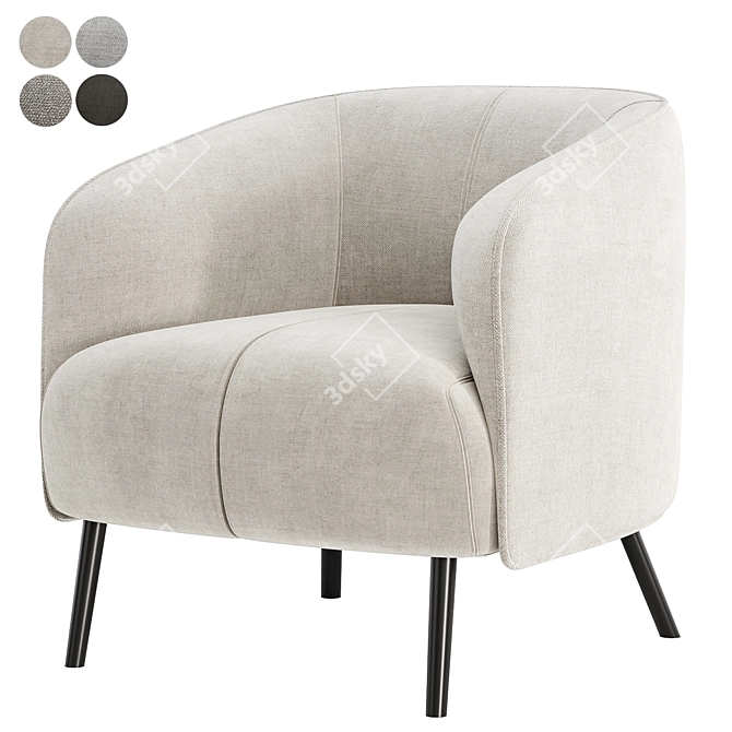 Stylish Amalfi Armchair for Sale 3D model image 1