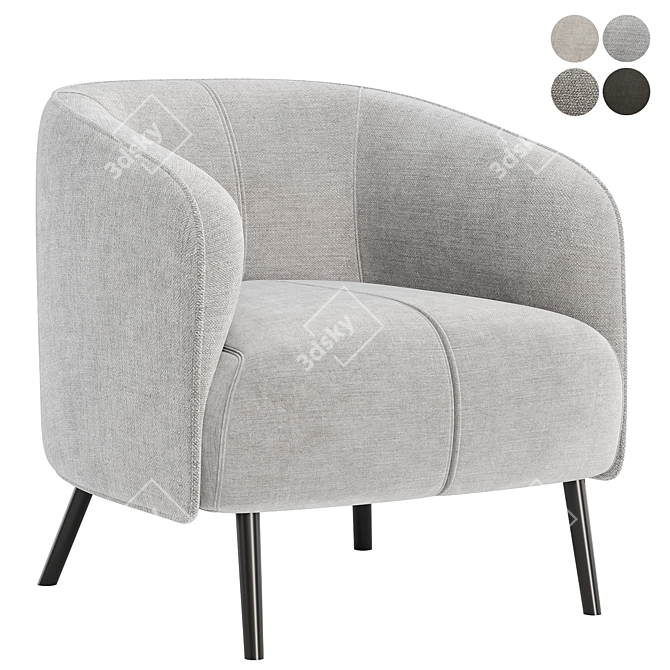 Stylish Amalfi Armchair for Sale 3D model image 2