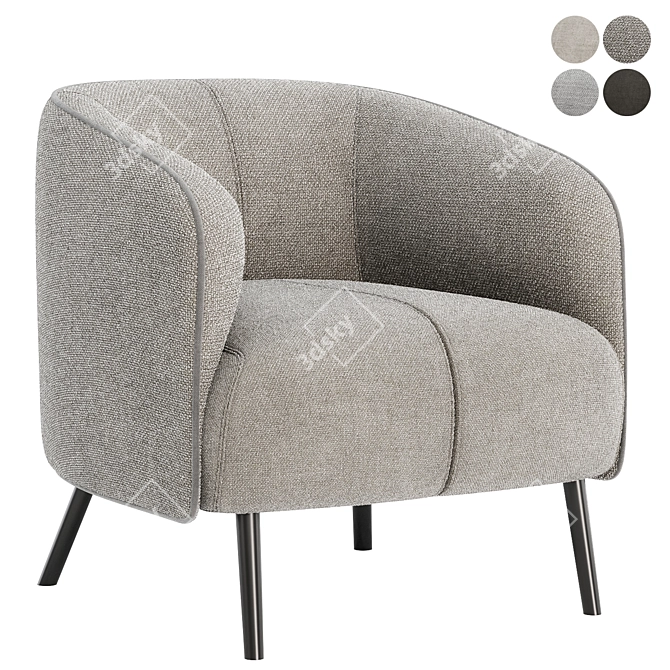 Stylish Amalfi Armchair for Sale 3D model image 3