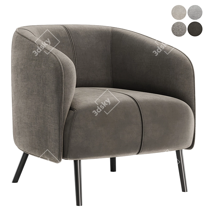 Stylish Amalfi Armchair for Sale 3D model image 4