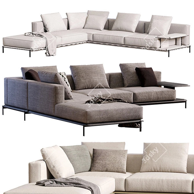 Elegant Brera Sofa Poliform 2013 3D model image 4