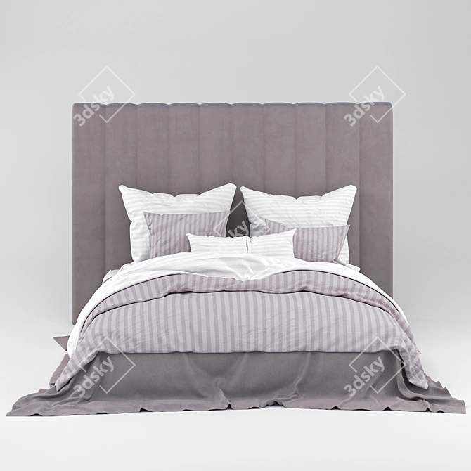 Sleek Corona-Rendered Modern Bed 3D model image 1