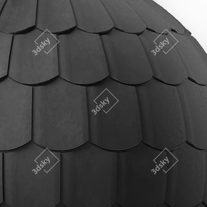 Cement Roofing Tiles PBR 4k 3D model image 2