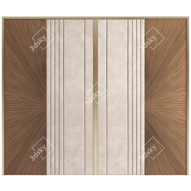 Modern 3D Wall Panel Decor 3D model image 1