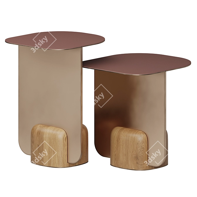 Dorius Linoleum Sofa Side Table 3D model image 2