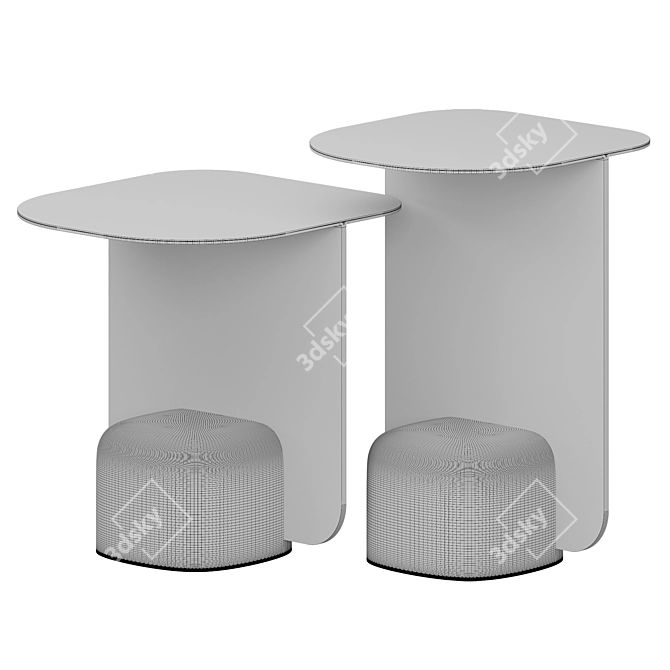 Dorius Linoleum Sofa Side Table 3D model image 5