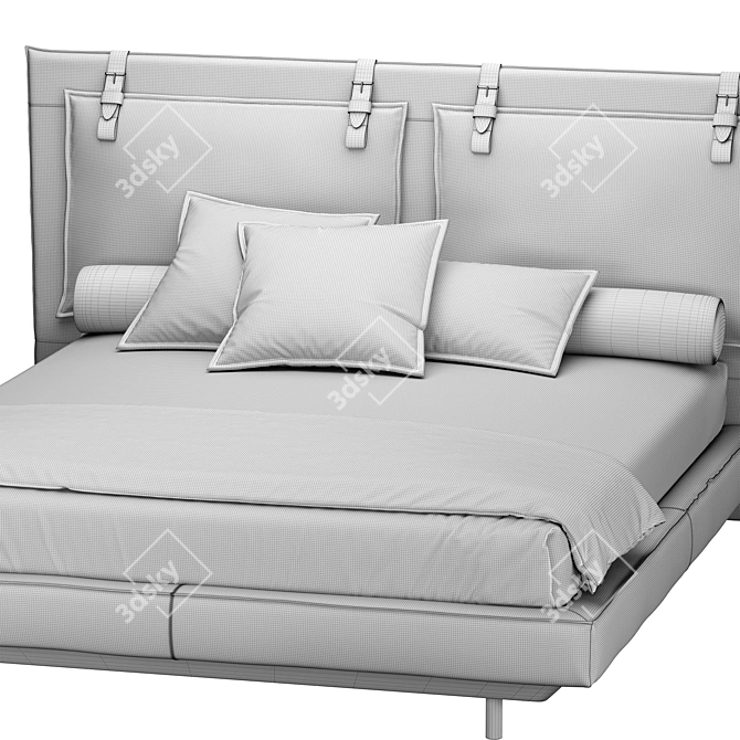 Modern Bed Belt Basso AirBox 3D model image 4