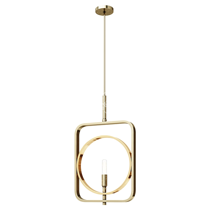 Swing Antique Bronze Pendant Light 3D model image 1