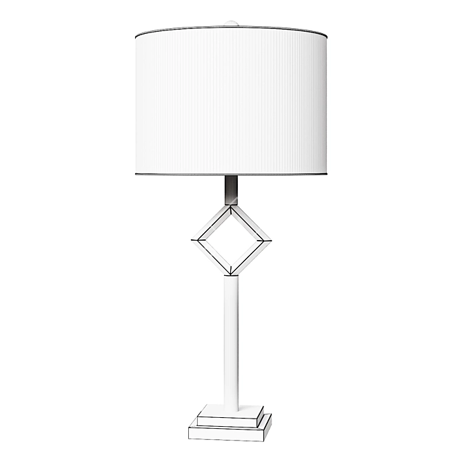 Gold Leaf LED Table Lamp 3D model image 2