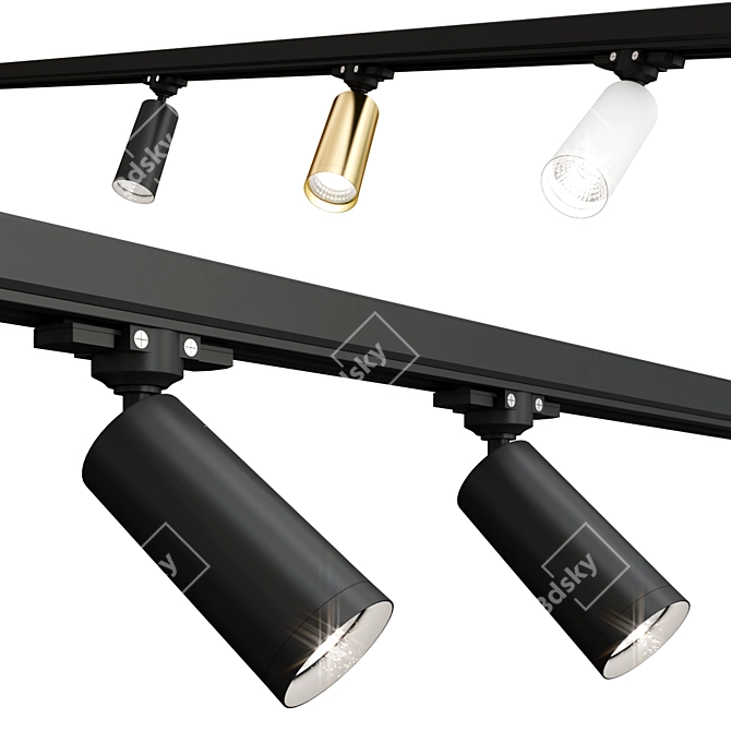  Sleek Track Lighting Solution 3D model image 1