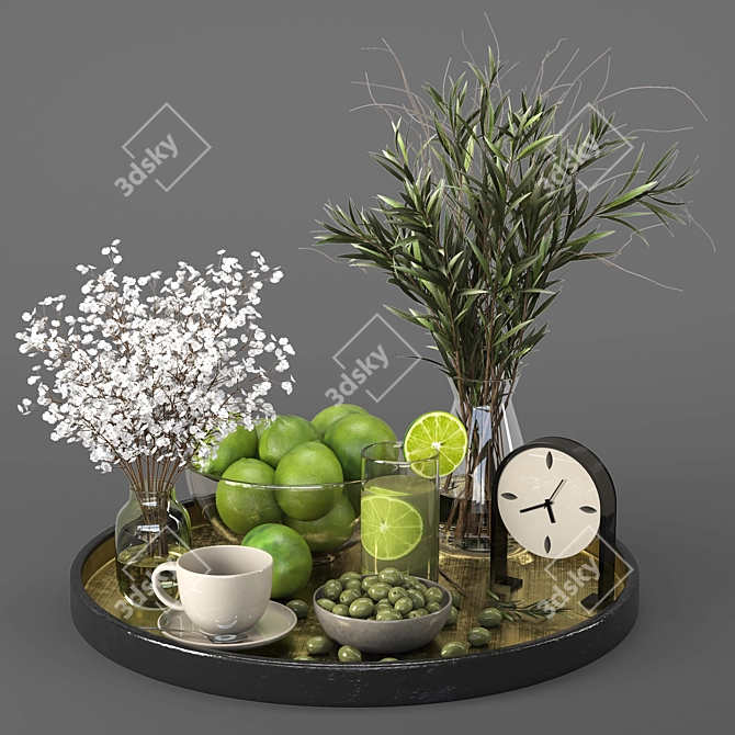 Modern Decor Set 15 3D model image 2