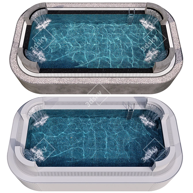  Crystal Clear Pool Design 3D model image 5