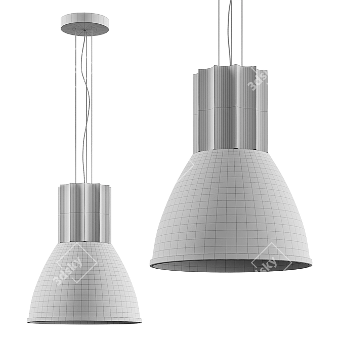 Industrial Pendant Light with LED Module 3D model image 3