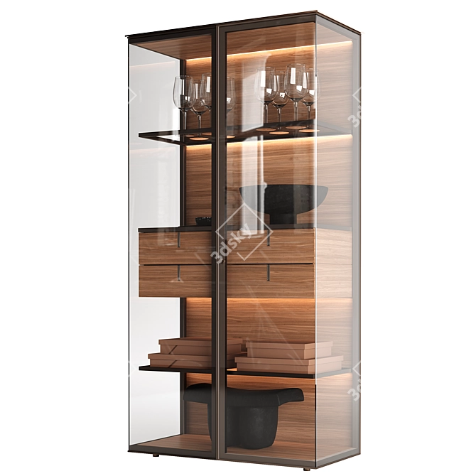 Luxury Rimadesio Aliante Display Cabinet 3D model image 4