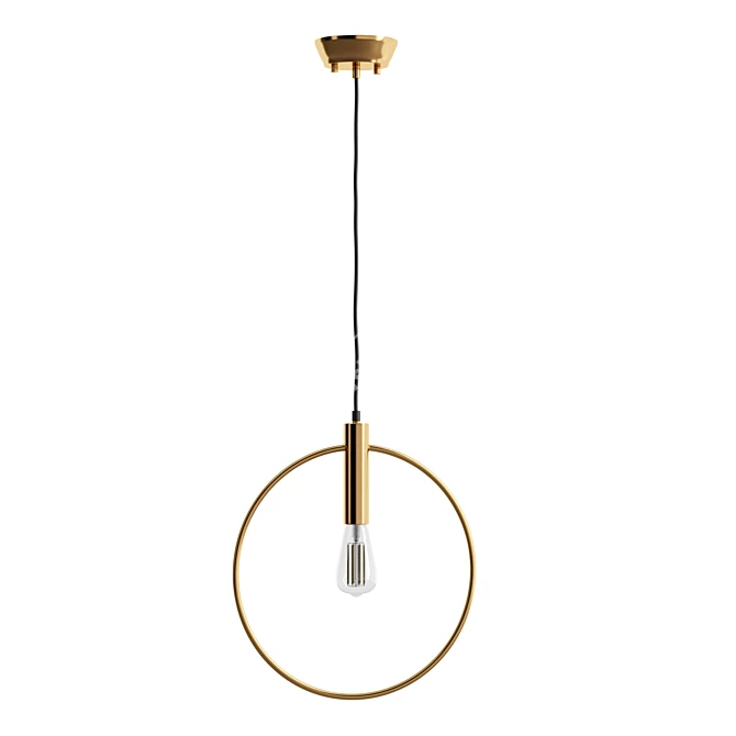 Minimalist Steel Pendant Light 3D model image 1