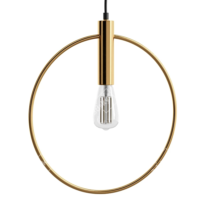 Minimalist Steel Pendant Light 3D model image 2