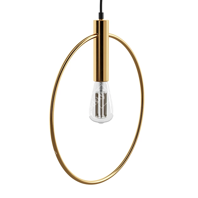 Minimalist Steel Pendant Light 3D model image 3