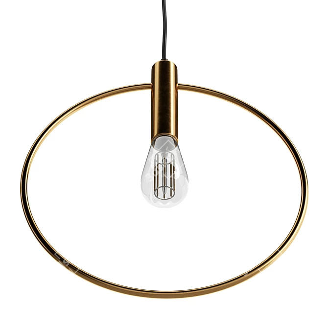 Minimalist Steel Pendant Light 3D model image 5