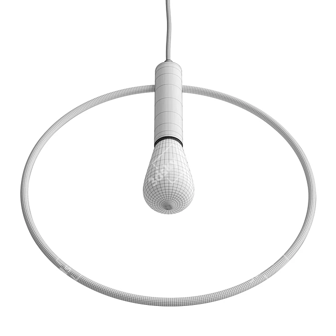 Minimalist Steel Pendant Light 3D model image 6