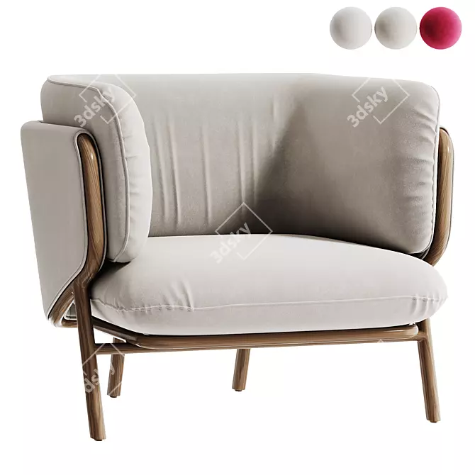 Modern Design Stanley Armchair 3D model image 2