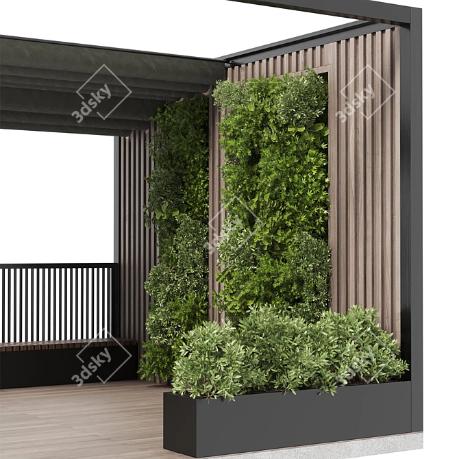 Pergola Roof Garden Landscape Furniture 3D model image 4