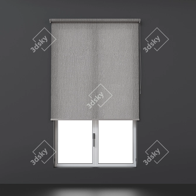 Roller Blinds Set for Windows 3D model image 4