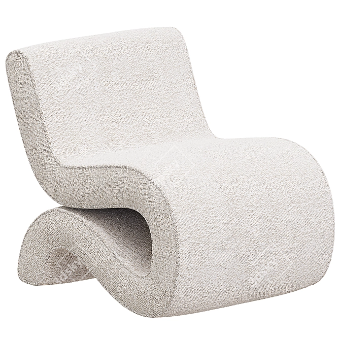 Eichholtz Bond Bouclé Cream Chair 3D model image 2