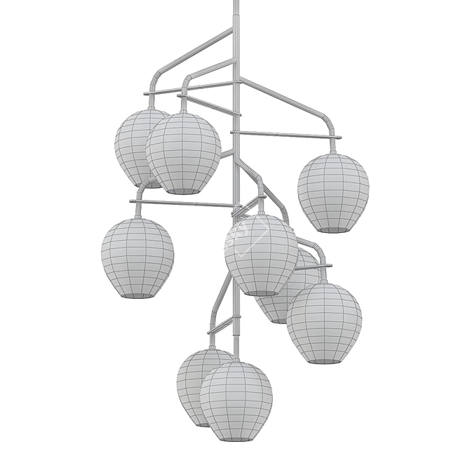 Sputnik Crystal Linear Chandelier 3D model image 2