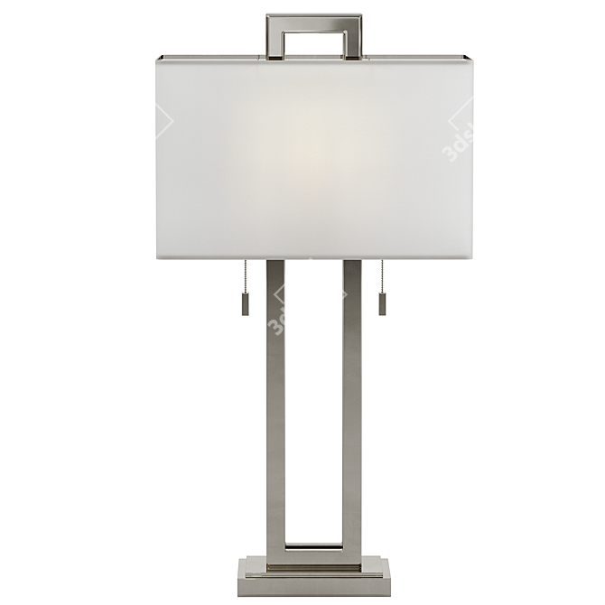 Contemporary Brushed Nickel Table Lamp 3D model image 2