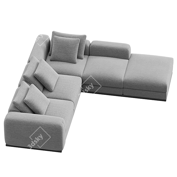 Luxurious Flexform Asolo Sofa Set 3D model image 2