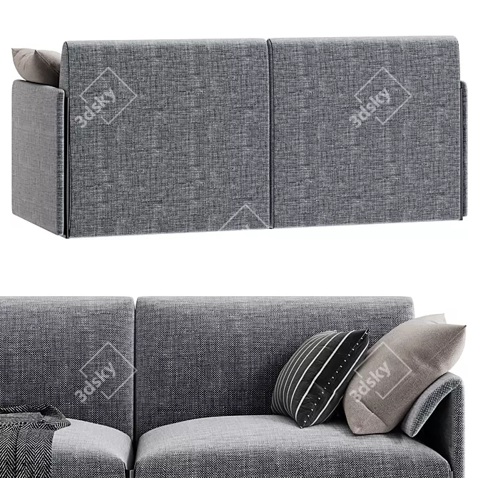  Modern Modular Fabric COSTUME Sofa 3D model image 2