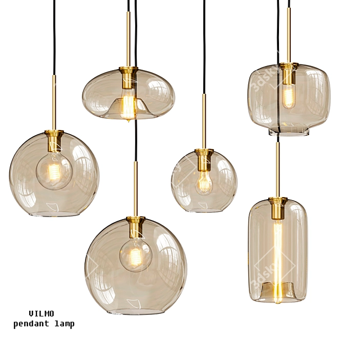 Modern Pendant Lamp, Vray Design 3D model image 1