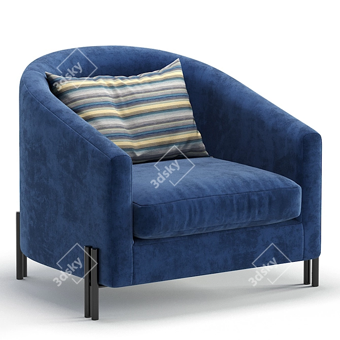 Modern Armchair SAN JOSE Revamp 3D model image 3