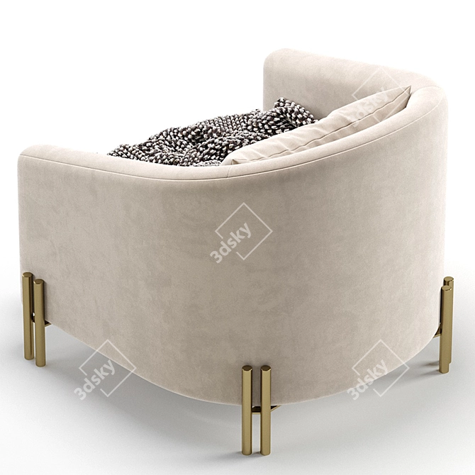 Modern Armchair SAN JOSE Revamp 3D model image 5