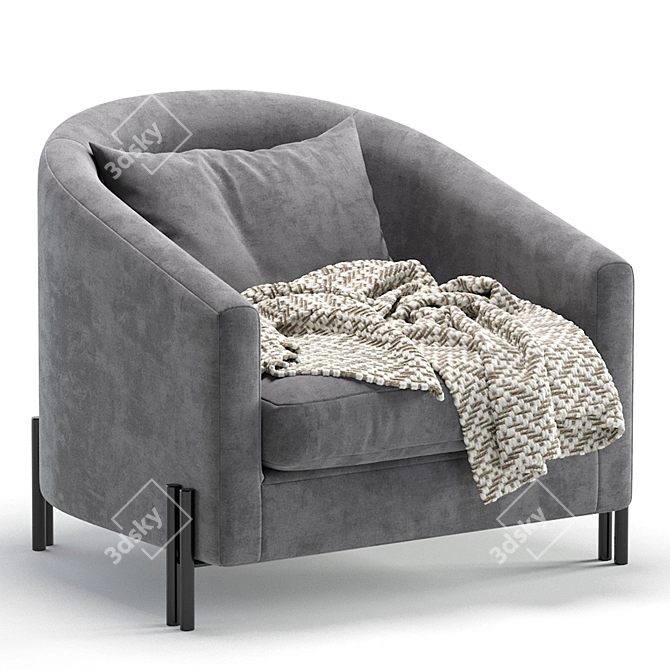 Modern Armchair SAN JOSE Revamp 3D model image 6