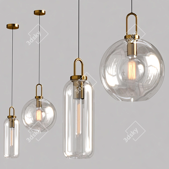 Modern Gauss Design Lamps 3D model image 2